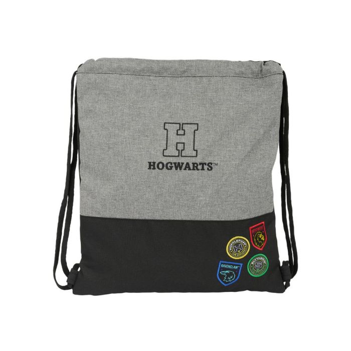 Bolsa Mochila con Cuerdas Harry Potter House of champions Negro Gris 35 x 40 x 1 cm