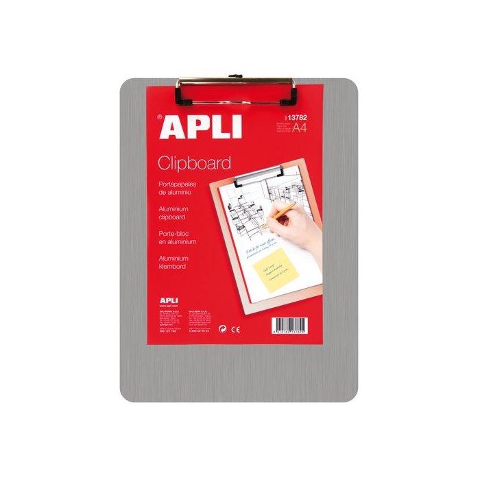 Carpeta Con Pinza Portablocs Apli Aluminio A4