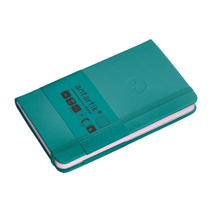 Antartik Cuaderno A6 Tapa Dura Hojas Cuadriculadas 80 gr Verde Aguamarina 100 Hojas 5