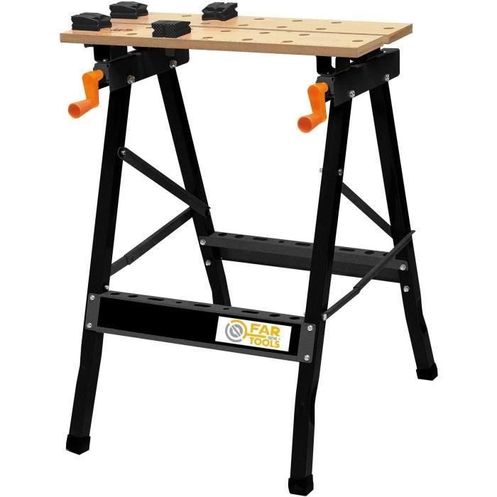 FARTOOLS ONE - Banco de trabajo ajustable de madera y metal WB 100 - 120008 1 FARTOOLS ONE - Banco de trabajo ajustable de madera y metal WB 100 - 120008 1