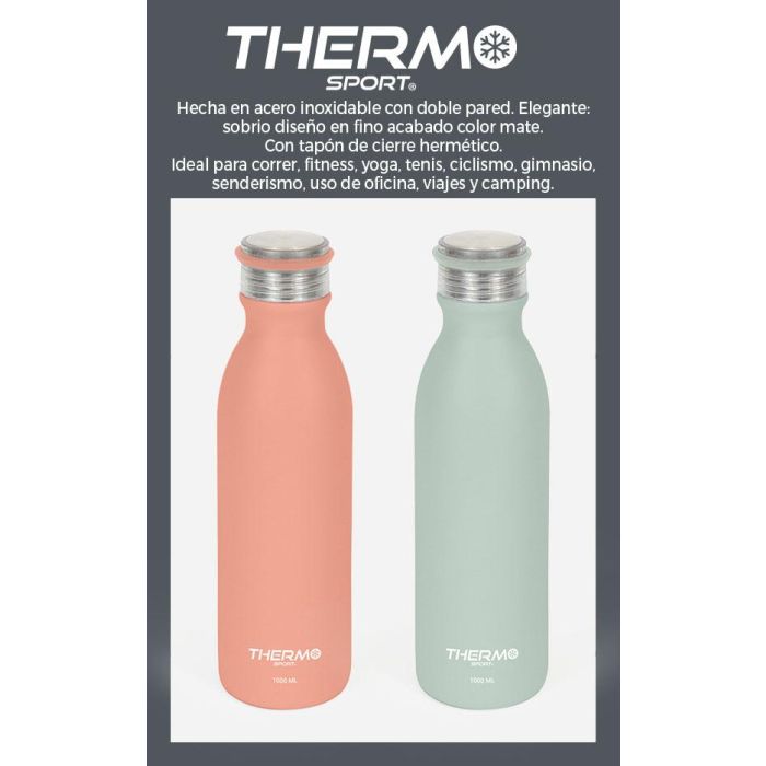 Botella Térmica ThermoSport Acero Inoxidable 1 L 2 Botella Térmica ThermoSport Acero Inoxidable 1 L 2