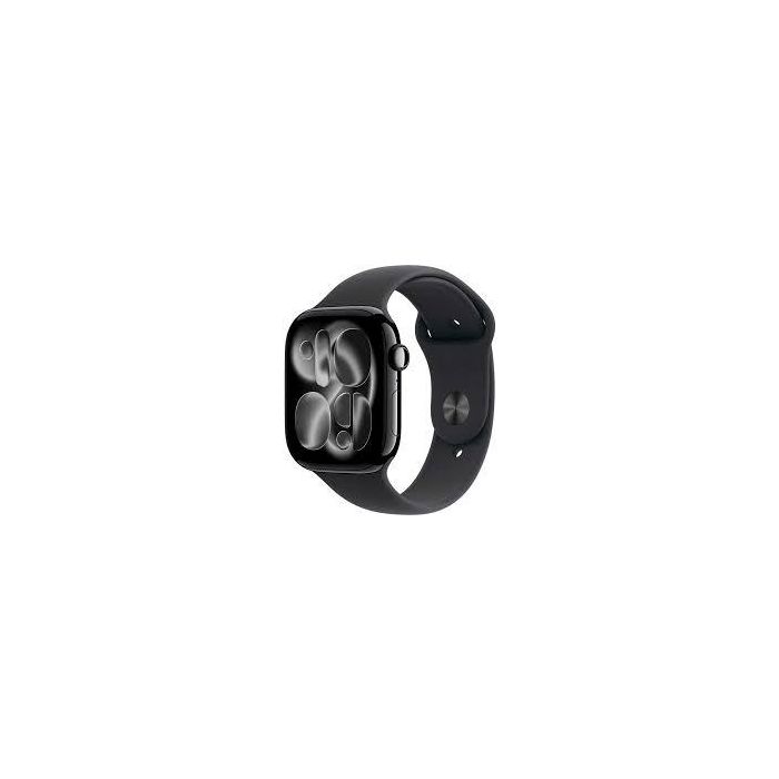 Apple MEUX4WF/A Watch Series 11 GPS 46mm, Caja de Aluminio Jet Black con Correa Deportiva Negra M/L