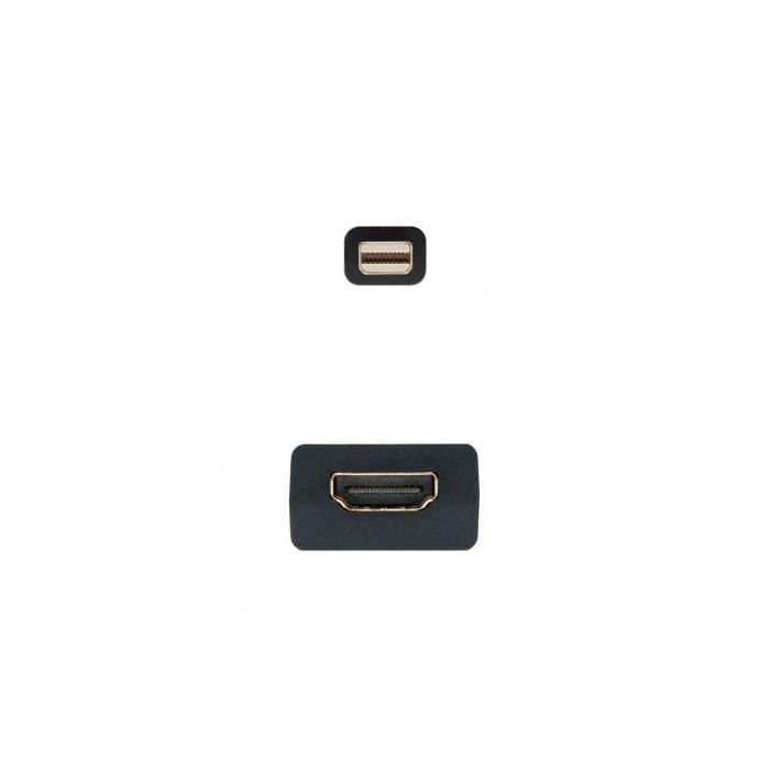 Nanocable 10.16.0102 Conversor Mini DisplayPort Macho a HDMI Hembra - Adaptador DP++ para Monitores/TV - 15cm Negro 1 Nanocable 10.16.0102 Conversor Mini DisplayPort Macho a HDMI Hembra - Adaptador DP++ para Monitores/TV - 15cm Negro 1