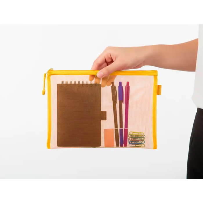 Liderpapel Bolsa Zipper Bag Multiusos Poliéster Transpirable DIN A5 Amarillo 6 Liderpapel Bolsa Zipper Bag Multiusos Poliéster Transpirable DIN A5 Amarillo 6