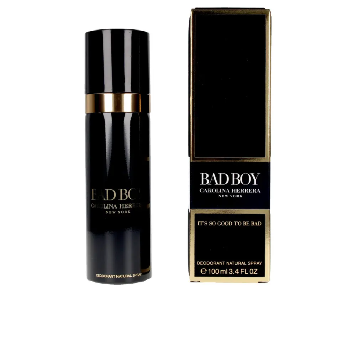 Carolina Herrera BAD BOY Desodorante Vaporizador para Hombre 100 ml - Frescura Duradera y Protección Eficaz contra el Sudor y Olores