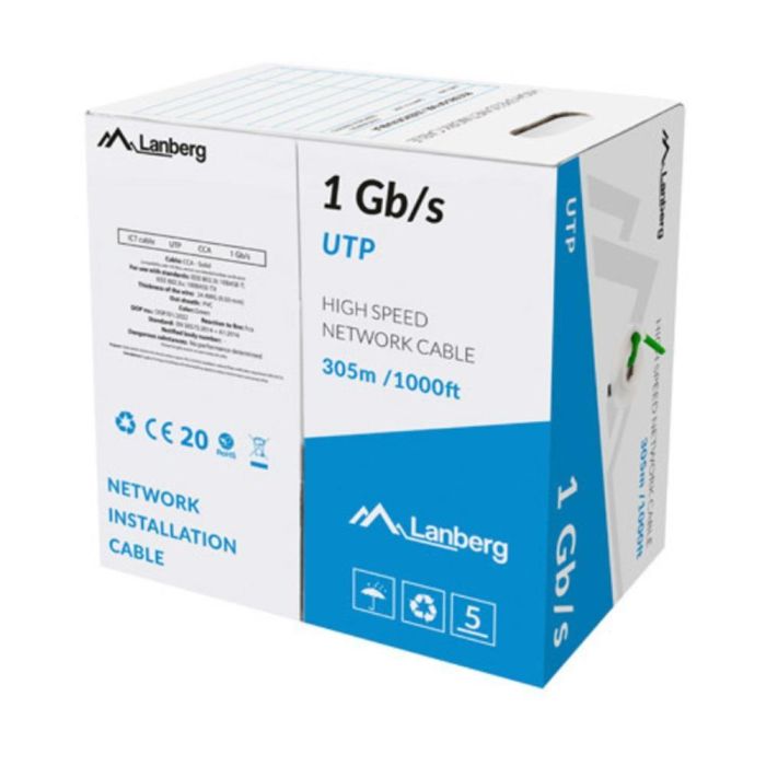 Lanberg LCU6-10CC-0305-G Cable de Red 305m Verde U/UTP (UTP) 1000 Mbit/s