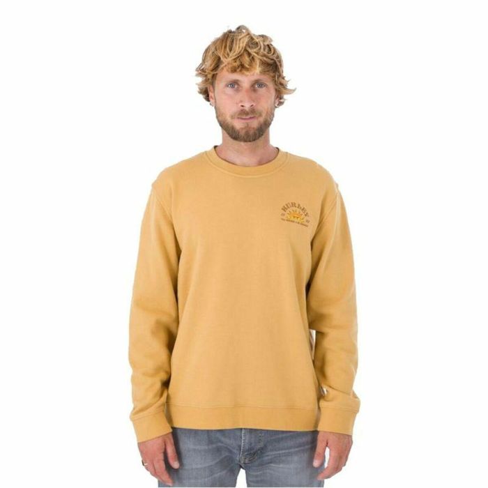 Sudadera sin Capucha Hombre Hurley No Bummers Ocre XL 0 Sudadera sin Capucha Hombre Hurley No Bummers Ocre XL 0
