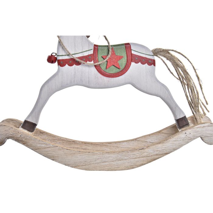 DKD Home Decor Figura Navidad Tradicional Blanco Rojo Madera 28 x 24 x 6.5 cm (4 Unidades) 2
