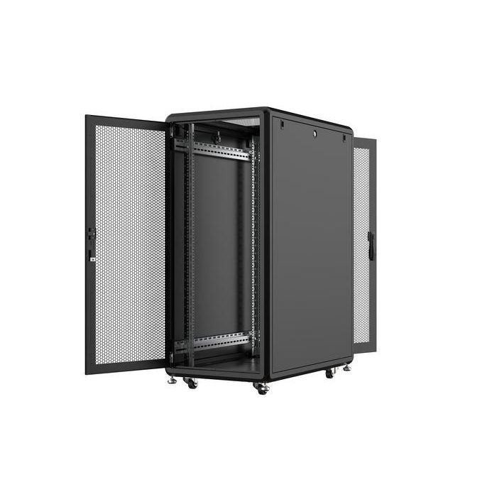Lanview 19" 26U Armario Rack para Servidor De Pie 600x1000mm, Puerta Cristal Templado, Ventilación Pasiva, Gestión Cables, Fácil Montaje 1 Lanview 19" 26U Armario Rack para Servidor De Pie 600x1000mm, Puerta Cristal Templado, Ventilación Pasiva, Gestión Cables, Fácil Montaje 1
