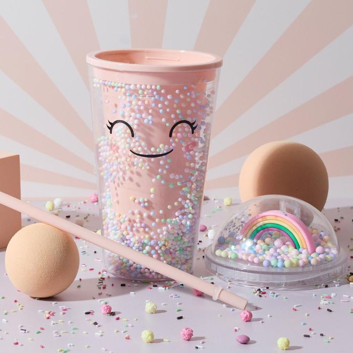 Mug Con Pajita Rainbow 350 Ml The Concept Factory 1