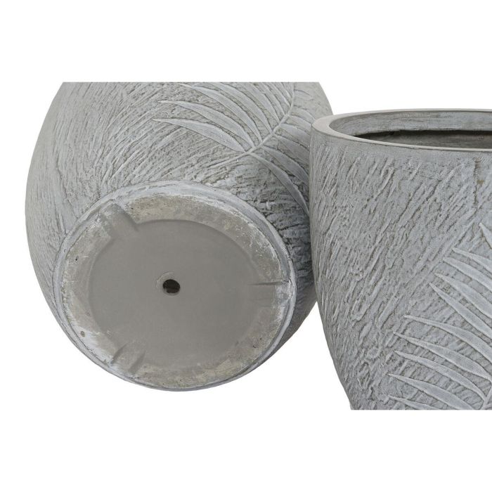 Set de Maceteros Home ESPRIT Gris claro Fibra de Vidrio Magnesio 44 x 44,5 x 43 cm (4 Unidades) 2 Set de Maceteros Home ESPRIT Gris claro Fibra de Vidrio Magnesio 44 x 44,5 x 43 cm (4 Unidades) 2