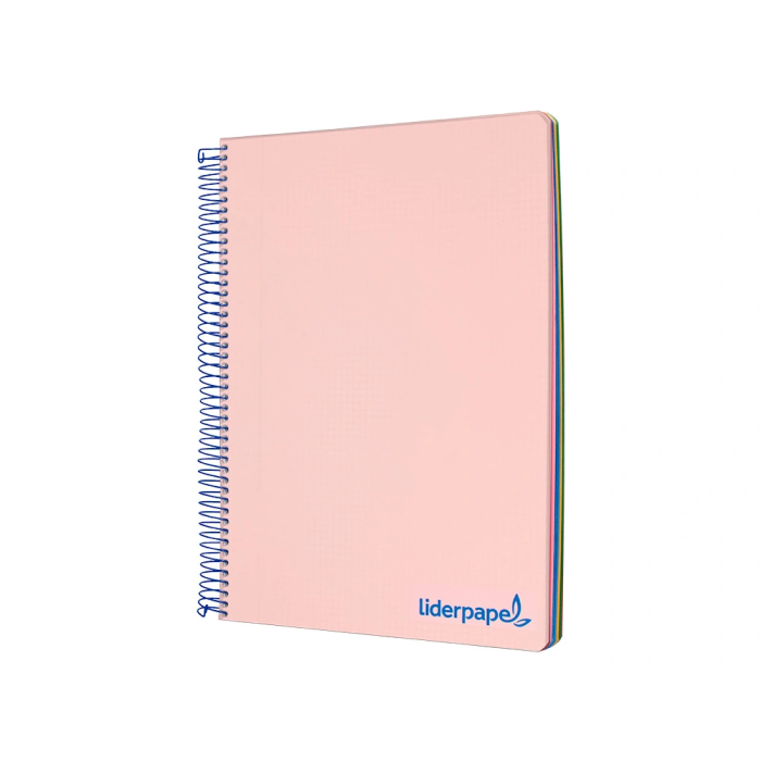 Liderpapel Cuaderno Espiral A5 Micro Wonder Tapa Plástico 120h 90gr Cuadro 5mm Rosa 3
