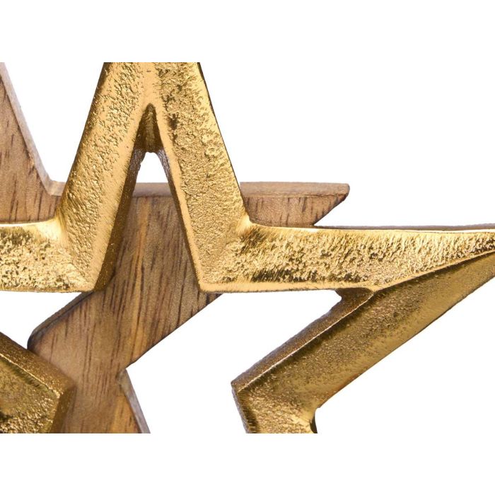 Soporte Decoracion Doble Estrella Dorado Giftdecor 15CM (12 Unidades) 3 Soporte Decoracion Doble Estrella Dorado Giftdecor 15CM (12 Unidades) 3