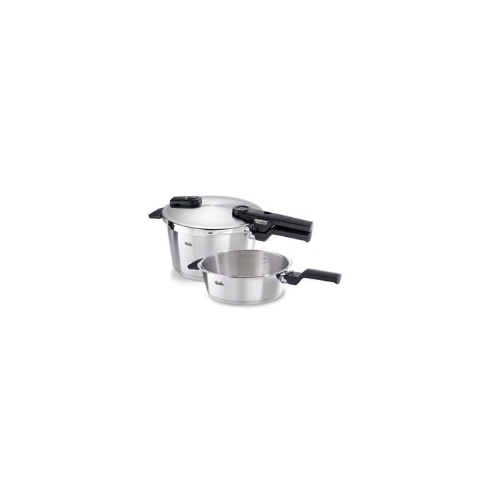Fissler Vitaquick Premium Set de 2 Ollas 2,5 + 4,5 Litros 22 cm - Acero Inoxidable, Apto para Inducción, 10 Años Garantía - Ref: 60241011000/0 Fissler Vitaquick Premium Set de 2 Ollas 2,5 + 4,5 Litros 22 cm - Acero Inoxidable, Apto para Inducción, 10 Años Garantía - Ref: 60241011000/0