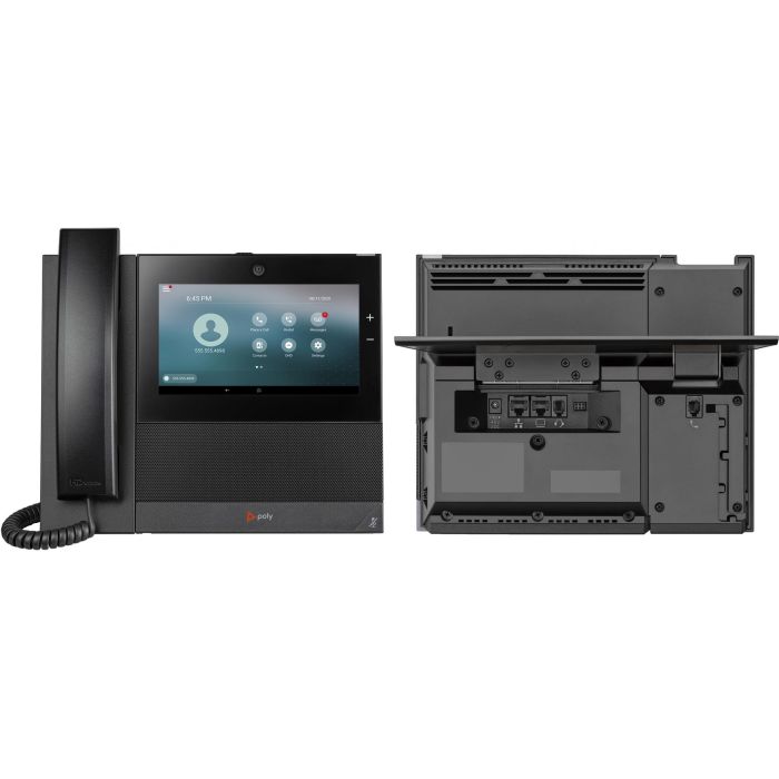 HP Poly CCX 700 Teléfono multimedia empresarial con SIP abierto, PoE, pantalla táctil 7" y cámara frontal - Negro 1