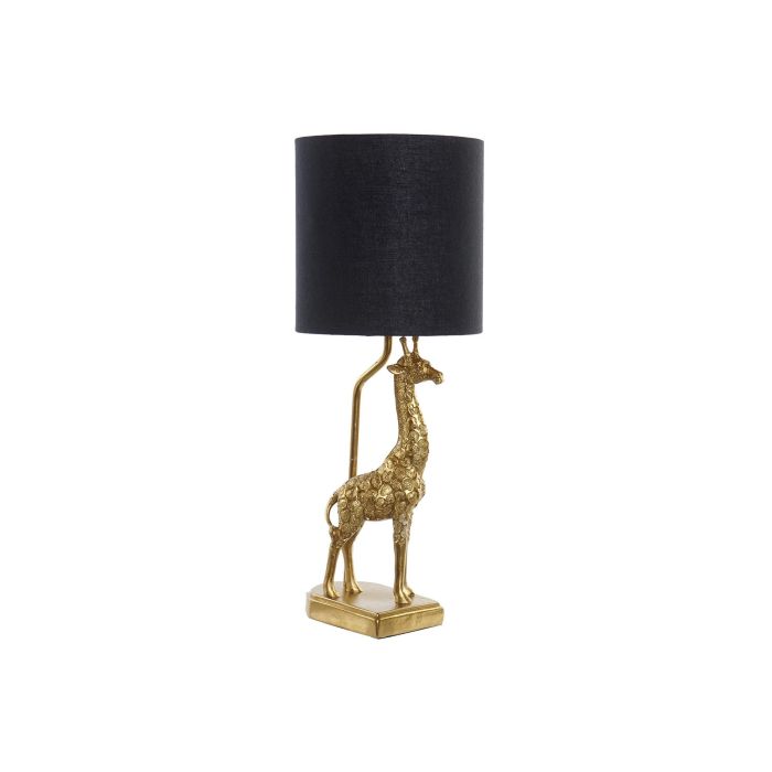 Lampara Sobremesa Colonial DKD Home Decor Dorado Negro 20 x 53 x 20 cm