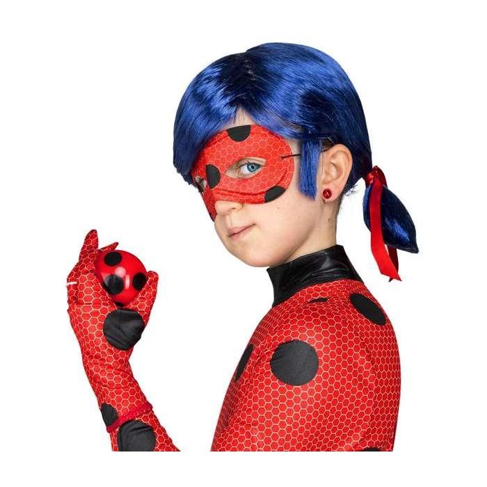 Disfraz ladybug con mono, guantes, cubre botas, antifaz, peluca, yo-yo y pendientes talla 9-11 años 1 Disfraz ladybug con mono, guantes, cubre botas, antifaz, peluca, yo-yo y pendientes talla 9-11 años 1