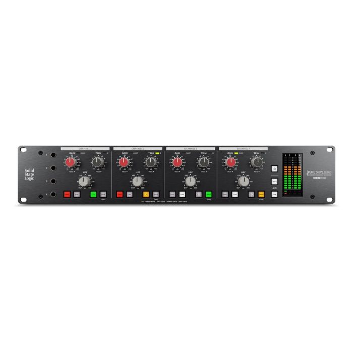 SSL Pure Drive Quad Preamplificador de 4 Canales con Modos Clean, Classic Drive y Asymmetric Drive, Salidas ADAT, AES y USB SSL Pure Drive Quad Preamplificador de 4 Canales con Modos Clean, Classic Drive y Asymmetric Drive, Salidas ADAT, AES y USB