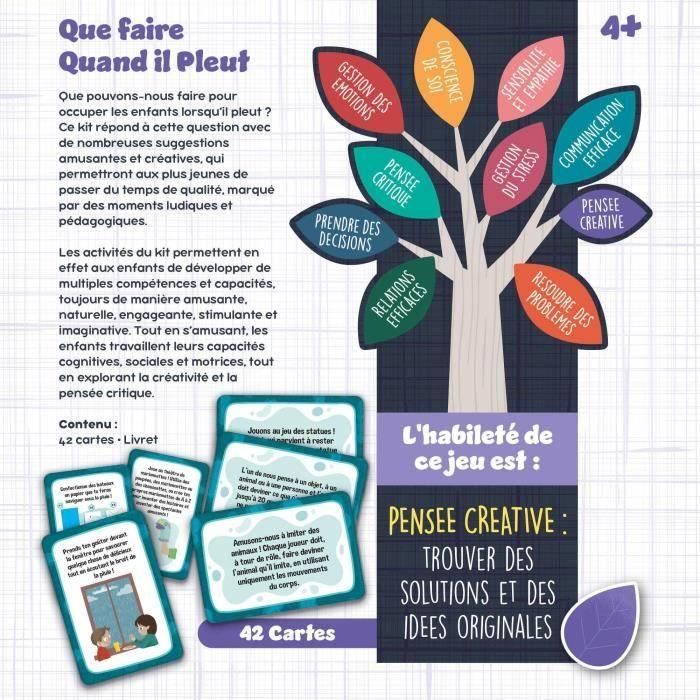 Juego de cartas "Mantenerse ocupado cuando llueve" - Juego educativo - HABILIDADES PARA LA VIDA - Tarjetas ilustradas 3 Juego de cartas "Mantenerse ocupado cuando llueve" - Juego educativo - HABILIDADES PARA LA VIDA - Tarjetas ilustradas 3