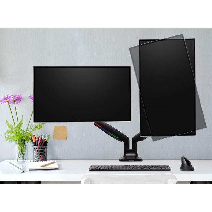 Kensington Brazo Monitor SmartFit Altura Ajustable para 2 Monitores, One-Touch, Abrazadera, hasta 9 kg, 13"-34", Negro 1