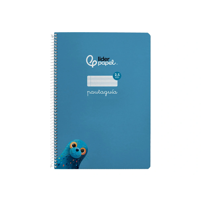 Liderpapel Cuaderno Espiral A4 Tapa Dura Pautaguía 80 Hojas 90gr Cuadro Pautado 2,5mm Color Azul 1