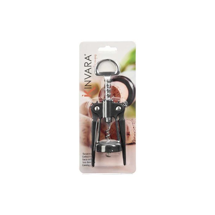Sacacorchos Negro Cromado Kinvara - Metal, 5.3x17x4 cm (24 Unidades) 2 Sacacorchos Negro Cromado Kinvara - Metal, 5.3x17x4 cm (24 Unidades) 2