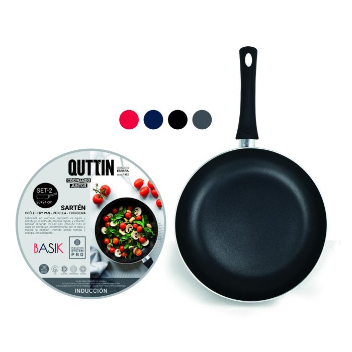 Set de 2 Sartenes de Aluminio para Inducción Basik Quttin - Inde (4 Cajas) 7 Set de 2 Sartenes de Aluminio para Inducción Basik Quttin - Inde (4 Cajas) 7