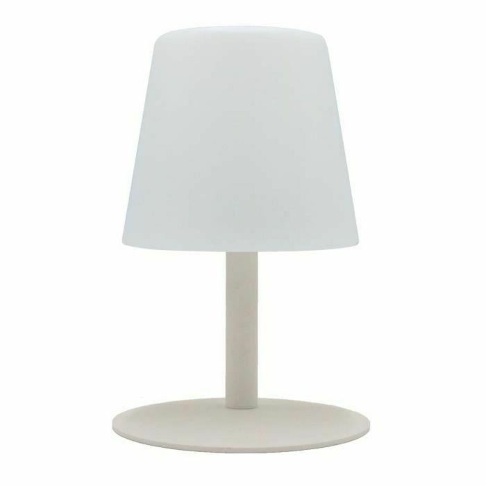 STANDY MINI CREAM Lámpara de mesa inalámbrica con base de acero crema - base LED blanco cálido / blanco frío