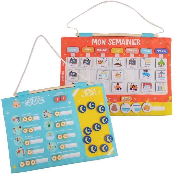 Calendario Semanal de Gratitud para Niños - JADE - Montessori - Juego Educativo - Estado de Ánimo - Sueño - Juego Infantil - Diseño Francés Calendario Semanal de Gratitud para Niños - JADE - Montessori - Juego Educativo - Estado de Ánimo - Sueño - Juego Infantil - Diseño Francés
