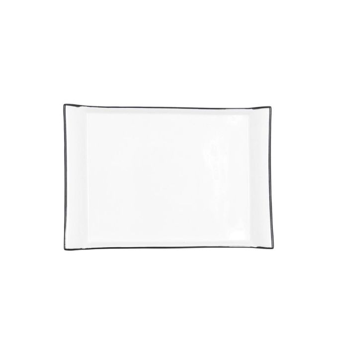 Quid Fuente Gastro Black Porcelana 26x18 cm Blanco y Negro 1 Quid Fuente Gastro Black Porcelana 26x18 cm Blanco y Negro 1