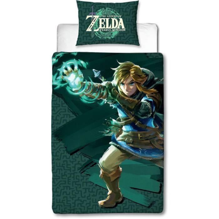 Zelda AAARQ16162 - Juego de cama reversible de microfibra, 1 funda nórdica 140x200 cm + 1 funda de almohada 63x63 cm 3 Zelda AAARQ16162 - Juego de cama reversible de microfibra, 1 funda nórdica 140x200 cm + 1 funda de almohada 63x63 cm 3