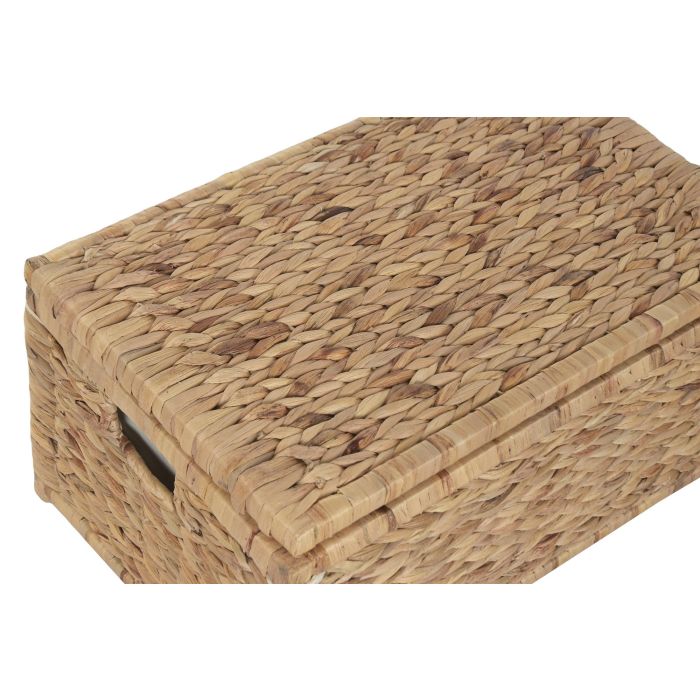 DKD Home Decor Cesta Ropa Tropical Natural Blanco 38 x 30 x 60 cm Set 2 DKD Home Decor Cesta Ropa Tropical Natural Blanco 38 x 30 x 60 cm Set 2