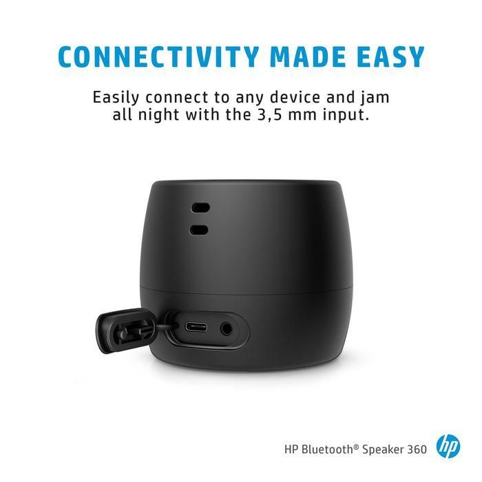 HP Black Bluetooth Speaker 360 4 HP Black Bluetooth Speaker 360 4