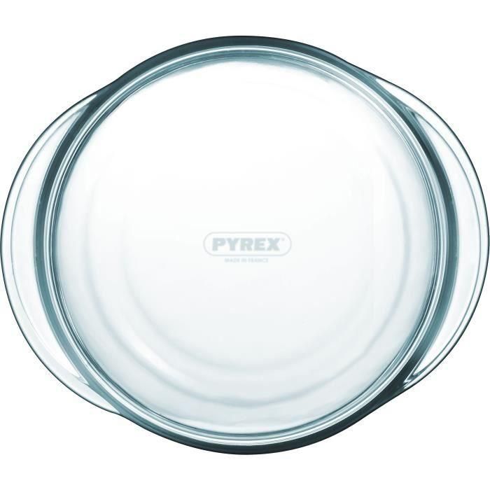 Pyrex PYR3426470296465 Juego de 2 Cazuelas Redondas de Vidrio de 1 L para Horno 1
