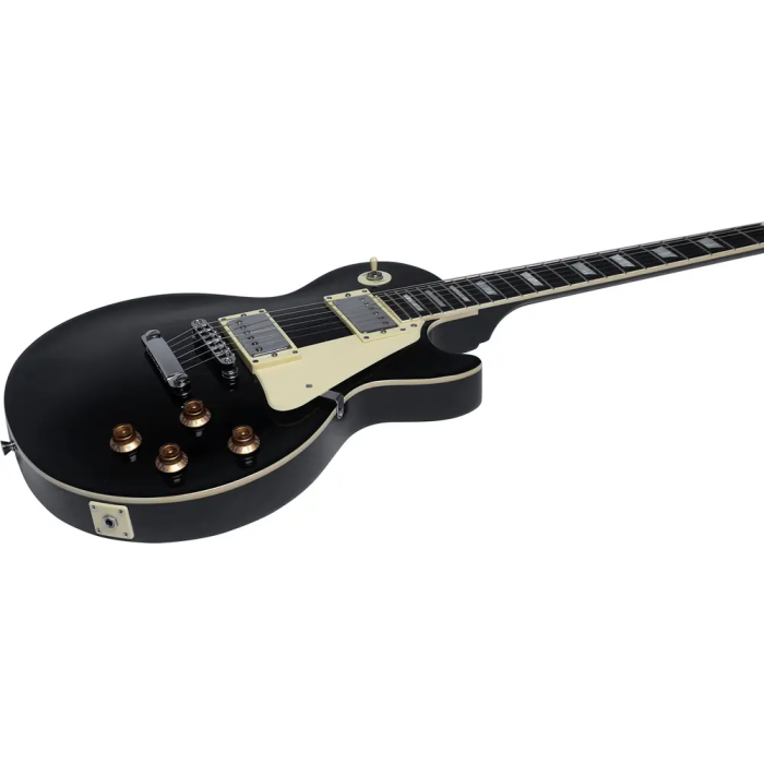 EKO Guitarra Eléctrica LS300 Tipo LP Les Paul Negra 6 Cuerdas Cuerpo Álamo Mástil Arce Diapasón Laurel Pastillas Humbucker 3