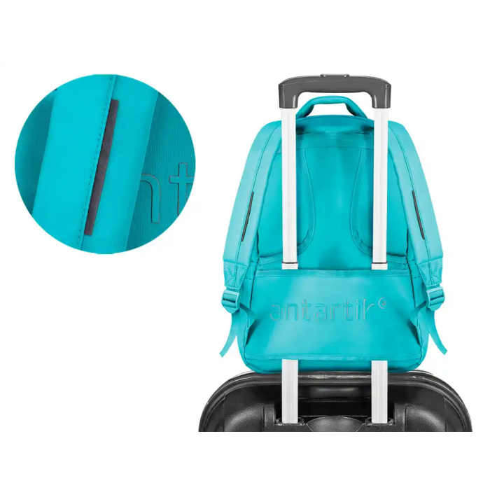 Antartik Mochila Fusion Flex Turquesa Multibolsillo 19L Impermeable Poliéster 450x180x300 mm 3