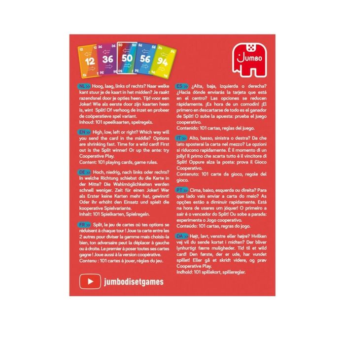 Jumbo Juego de Mesa Split Pegi 8 - Divertido Juego de Cartas para Toda la Familia 3 Jumbo Juego de Mesa Split Pegi 8 - Divertido Juego de Cartas para Toda la Familia 3