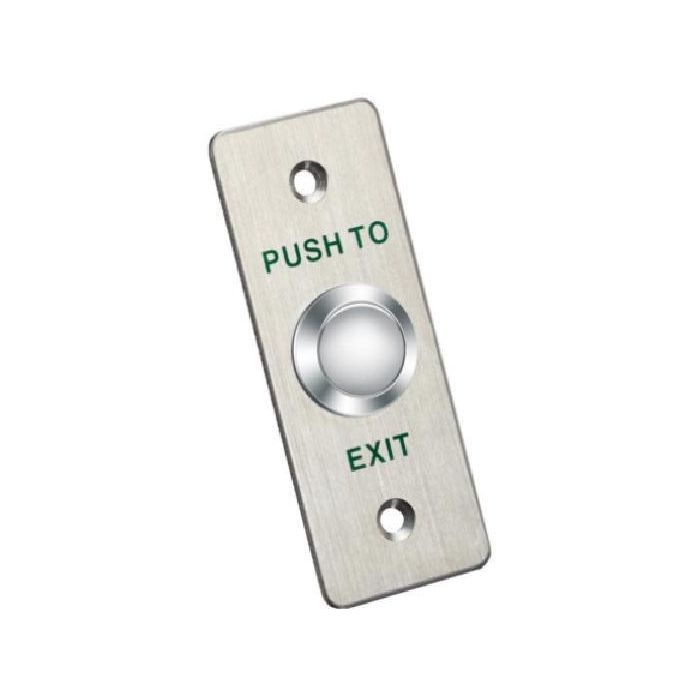 Hikvision Botón de Salida y Emergencia para Control de Accesos - Aleación de Aluminio - Panel Metálico - NC/NO/COM