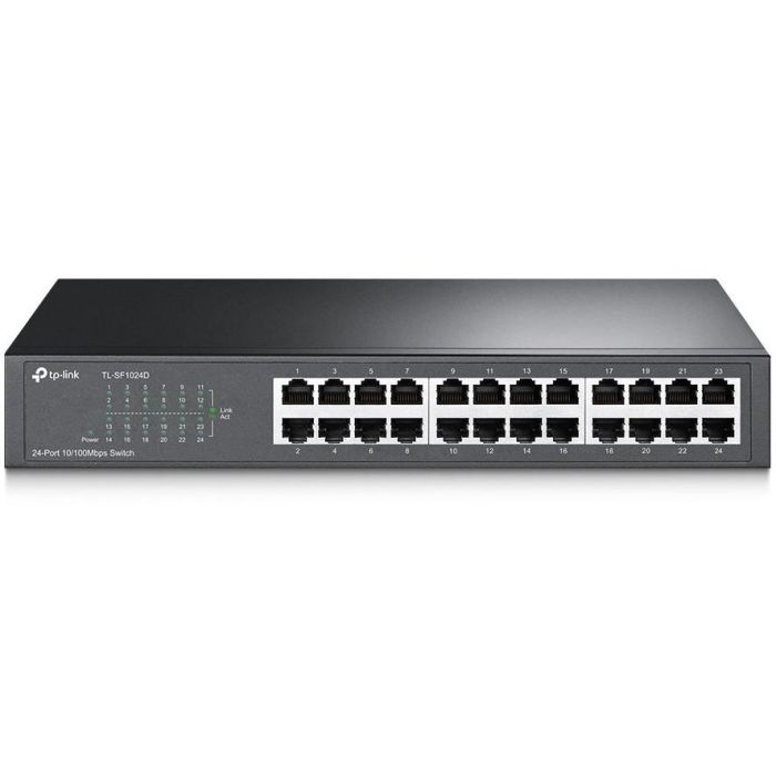 TP-Link TL-SF1024D Switch Fast Ethernet No Administrado de 24 Puertos 10/100Mbps para Montaje en Rack 1U 0 TP-Link TL-SF1024D Switch Fast Ethernet No Administrado de 24 Puertos 10/100Mbps para Montaje en Rack 1U 0