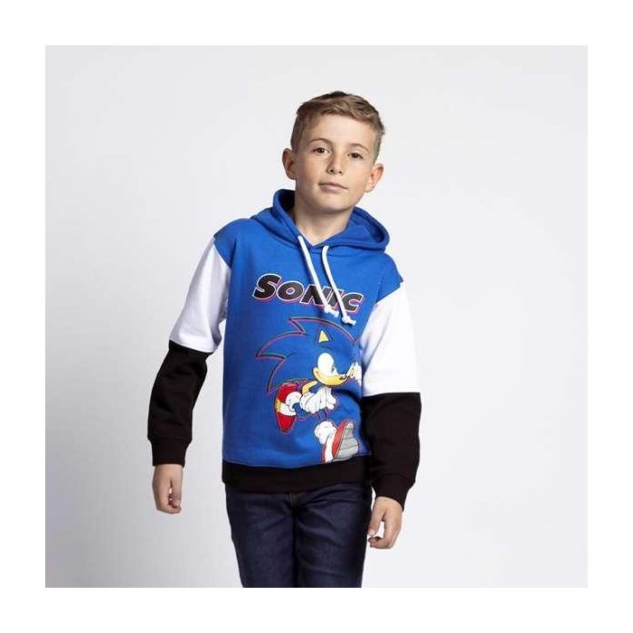 Sudadera con Capucha Niño Sonic Azul 8 Años 3
