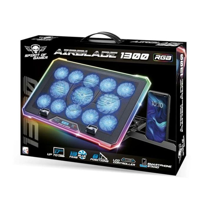 Base de Refrigeración para Portátil Spirit of Gamer Airblade 1300 1 Base de Refrigeración para Portátil Spirit of Gamer Airblade 1300 1