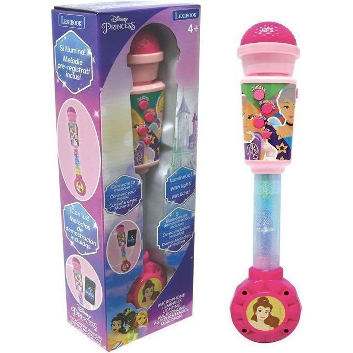 LEXIBOOK Micrófono Luminoso Princesas Disney con Altavoz Integrado, Melodías y Efectos de Sonido 1 LEXIBOOK Micrófono Luminoso Princesas Disney con Altavoz Integrado, Melodías y Efectos de Sonido 1