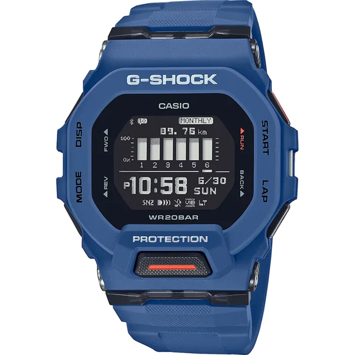 Casio G-SHOCK Reloj Resistente a Golpes Multifunción Azul Bluetooth 56 mm