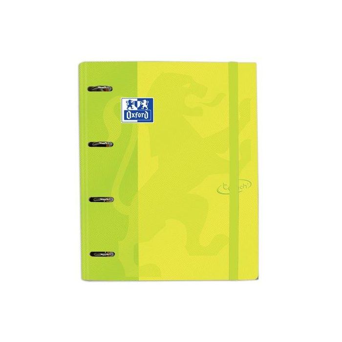 Carpebloc Oxford School Europeanbinder Touch A4+ 4 An.Mixtas 35Mm Con Recambio 100 Hj. Cuadric.5X5 Lima 4 unidades