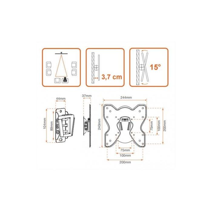 Soporte TV METRONIC 451061 30 Kg 2