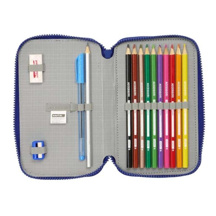 Plumier Escolar Safta Doble Pequeño 28 Piezas F.C. Barcelona 195x125x40 mm 2 Plumier Escolar Safta Doble Pequeño 28 Piezas F.C. Barcelona 195x125x40 mm 2