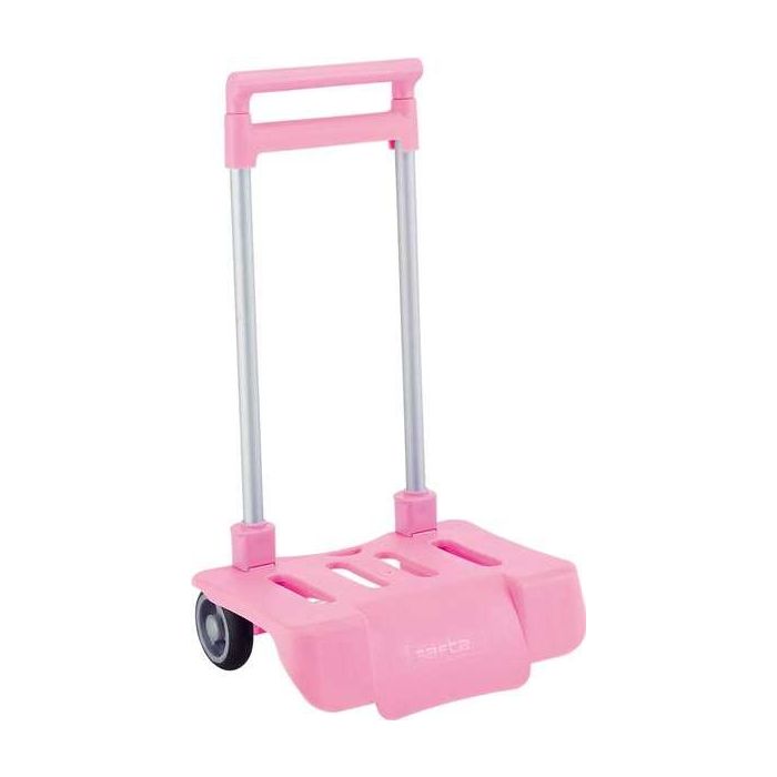 Carro Escolar Safta Portamochila Pleglable Rosa Claro 850x300x230 mm 2 Carro Escolar Safta Portamochila Pleglable Rosa Claro 850x300x230 mm 2