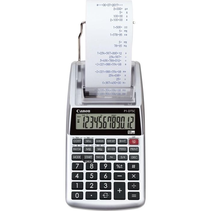 Canon P1-DTSC II Calculadora Portátil con Impresión, Conversión de Divisas y Cálculo de Impuestos 0 Canon P1-DTSC II Calculadora Portátil con Impresión, Conversión de Divisas y Cálculo de Impuestos 0