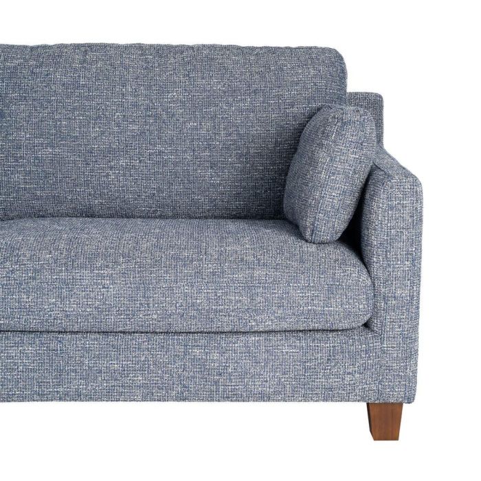 Sofá 3 Plazas Azul Tejido-Madera 221 X 90 X 87 cm