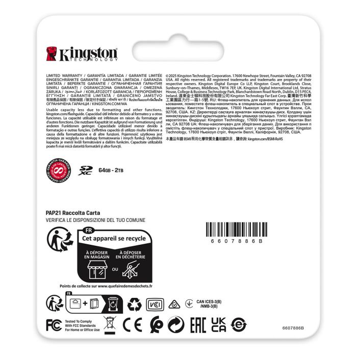 Kingston Tarjeta de Memoria SDXC Canvas React Plus 512GB Clase 10 UHS-II U3 V60 Velocidad 280MB/s Lectura 150MB/s Escritura XC